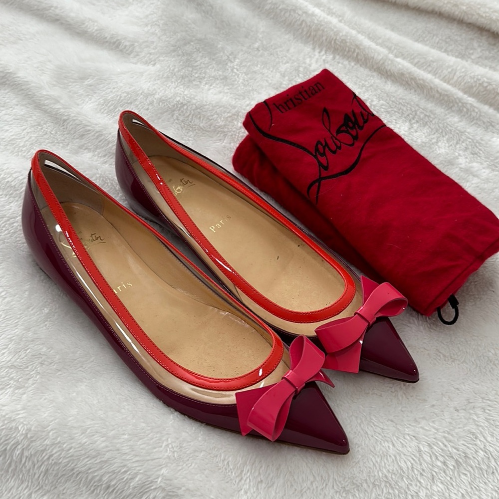 Christian Louboutin Suspenodo Bow Flats